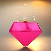 DIAMOND SHAPE EVENING CLUTCH BAG